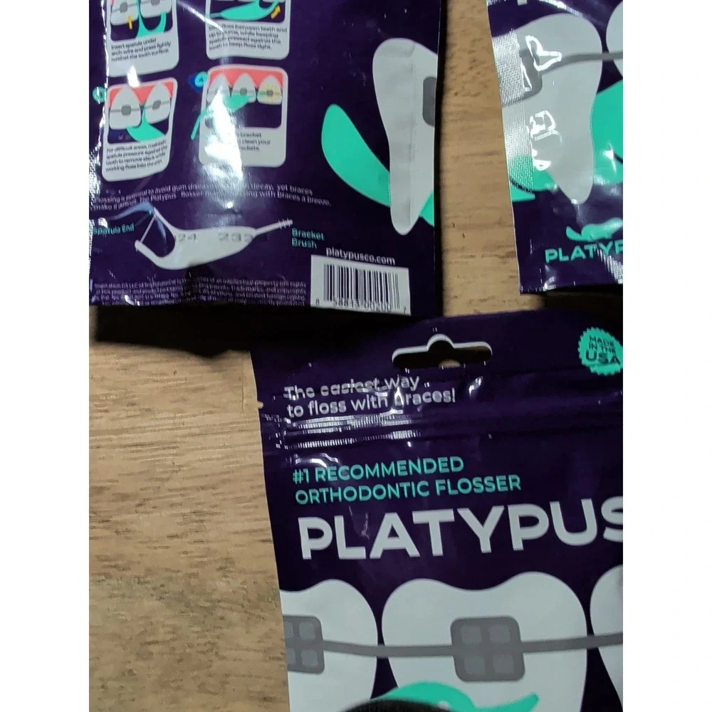 Platypus Orthodontic Flossers for Braces - 30 Ct (5 Pack) Ortho Picks